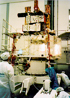 BeppoSAX spacecraft during tests at ESTEC