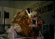 The BeppoSAX spacecraft during tests at ESTEC