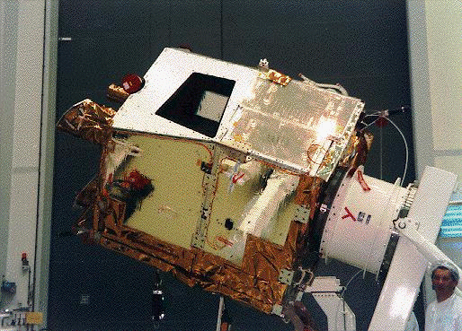 The BeppoSAX spacecraft during tests at ESTEC