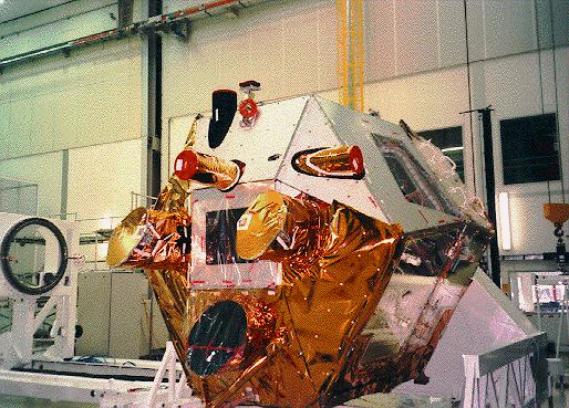 The BeppoSAX spacecraft during tests at ESTEC