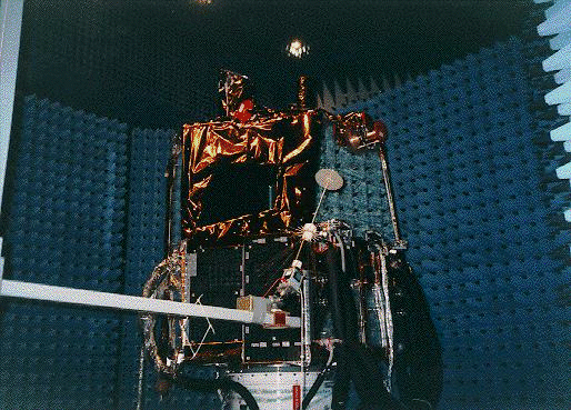 The BeppoSAX spacecraft during tests at ESTEC